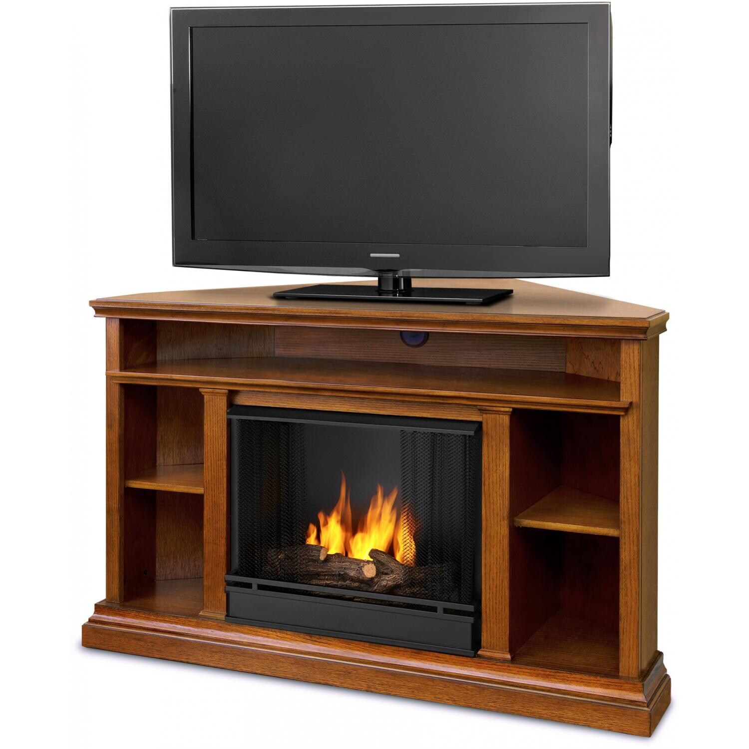 Real Flame Churchill 50 Inch Corner Gel Fireplace Oak