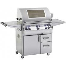 Fire Magic Echelon Diamond E660s 30-Inch Freestanding Propane Gas Grill W/ One Infrared Burner, Analog Thermometer, Single Side Burner & Magic View Window - E660s-4LAP-62-W image