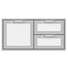 Hestan 42-Inch Double Drawer And Single Storage Door Combo - Froth - AGSDR42-WH image