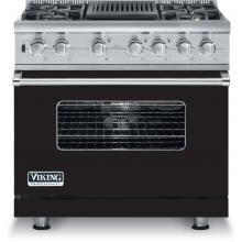 Viking VDSC536-4QLP 36-Inch Professional Series Dual Fuel Propane Gas Range With 4 Burners And Grill - Black