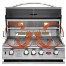 Cal Flame 32-Inch 4-Burner Convection Built-In Natural Gas BBQ Grill With Rotisserie (Ships As Propane With Conversion Fittings) - BBQ18874CN image