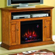 Cannes 47-Inch Electric Fireplace Media Console - Antique Oak - 23MM378