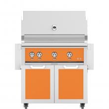 Hestan 36-Inch Freestanding Natural Gas Grill W/ All Infrared Burners & Rotisserie On Double Door Tower Cart - Citra - GSBR36-NG-OR image
