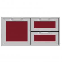 Hestan 42-Inch Double Drawer And Single Storage Door Combo - Tin Roof - AGSDR42-BG image