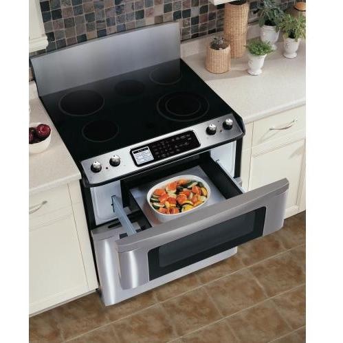 ... True Euro-style Electric Convection Range W/ Built-in Microwave Drawer
