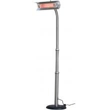 Fire Sense 1500 Watt Electric Infrared Patio Heater With Telescoping Offset Pole And PVC Cover - Stainless Steel