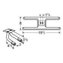 Stainless Steel H Twin, Centered, 1.25 Inch Offset Burner 10602-708LR image