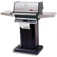 MHP TJK2 Natural Gas Grill With SearMagic Grids On Black Patio Base image