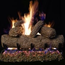 Peterson Real Fyre 24-Inch Southern Oak Log Set With Vented G4 Burner