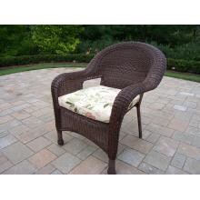 Oakland Living Resin Wicker Patio Dining Chair - Coffee