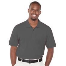 Otto Mens 7 Oz. Premium Pique Knit Polo Shirt Large - Charcoal Gray image