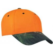 Port Authority Camo Brim Safety Cap - Orange Blaze/Mossy Oak