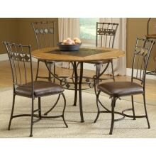 Hillsdale Lakeview Dining Set Round Table With Slate Chairs 5 Pieces - 4264DTBRDCS image