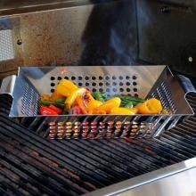 Outset Stainless Steel Grill Wok With Handles