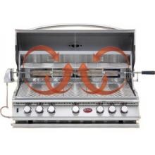 Cal Flame 40-Inch 5 Burner Convection Built-In Propane Gas Grill With Rotisserie