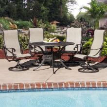 Lombardy 4-Person Sling Patio Dining Set