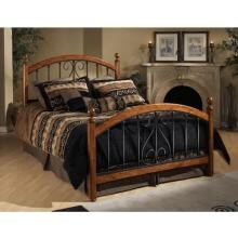 Hillsdale Burton Way Textured Black And Cherry Metal And Wood Bed Set Without Frame - King - 1258BK image