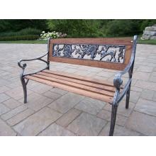 Oakland Living Animal Cast Iron Patio Kiddy Bench - Antique Pewter