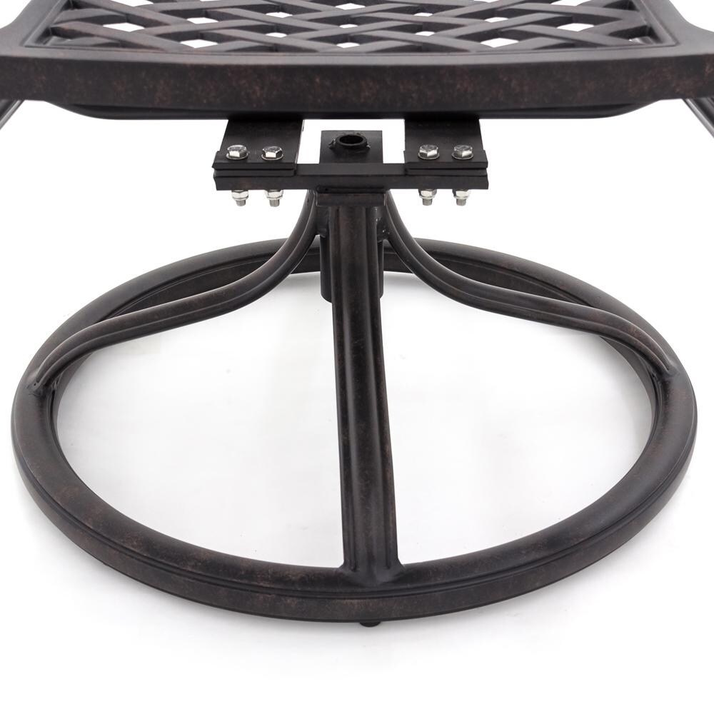 Carrolton 7 Piece Cast Aluminum Patio Dining Set With Swivel Rockers