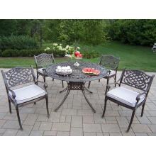 Oakland Living Capitol Mississippi 4-Person Cast Aluminum Patio Dining Set - Antique Bronze