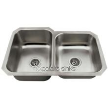 Polaris 31 X 20 Offset Double Bowl Stainless Steel Undermount Sink image