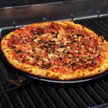 2-Piece 12-Inch Non-Stick Pizza Grill Pan With Pizza Cutter / Server image