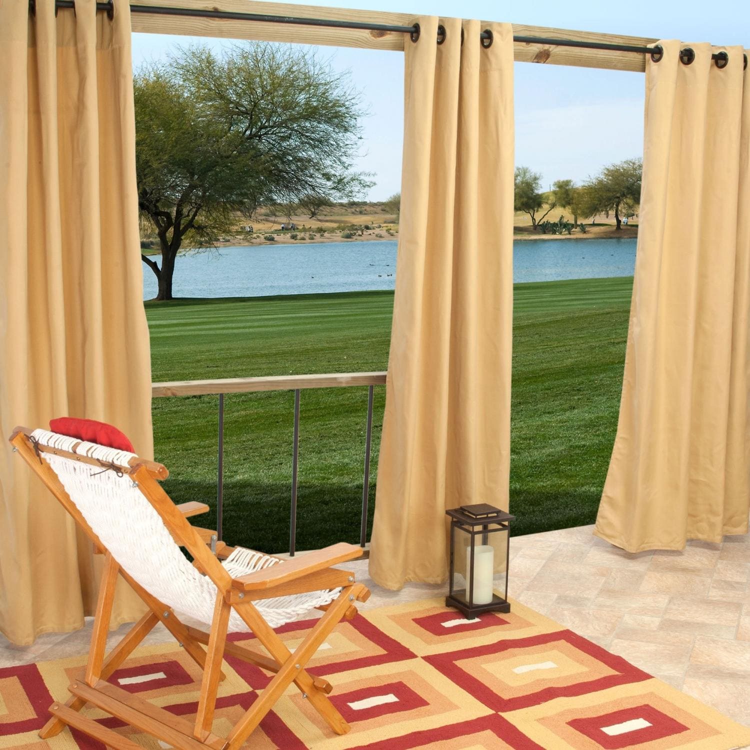 Sunbrella Outdoor Curtain With Grommets By Hatteras Outdoors 52 1/2 X