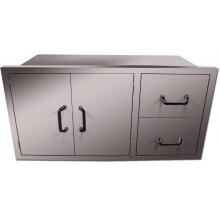 Vintage 42 Inch Enclosed Pantry Door & Drawer Combo