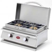 Cal Flame Deluxe Double Side By Side Built-In Natural Gas Side Burner (Ships As Propane With Conversion Fittings) - BBQ13954N image