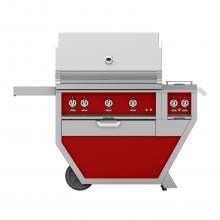 Hestan Deluxe 36-Inch Freestanding Propane Gas Grill W/ All Infrared Burners, Rotisserie & Double Side Burner - Matador - GSBR36CX2-LP-RD image