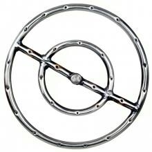 12 Inch Stainless Round Double Propane Fire Pit Ring