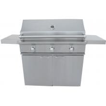 Caliber CrossFlame Silver 41-Inch Freestanding Natural Gas Grill With Sear Burner image