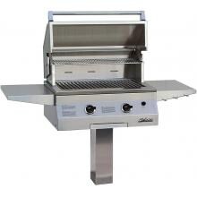 Solaire 27 Inch Deluxe InfraVection Natural Gas Grill On In-Ground Post - SOL-IRBQ-27GVIXL-IGP-NG image