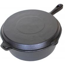Cajun Cookware Seasoned Cast Iron Combo Cooker 6 QT