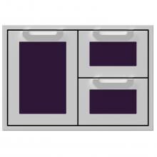 Hestan 30-Inch Double Drawer And Single Storage Door Combo - Lush - AGSDR30-PP image