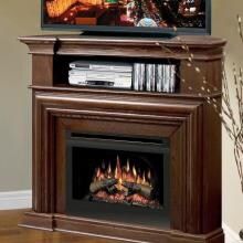 Dimplex Montgomery 47-Inch Corner Electric Fireplace Media Console - Nutmeg - GDS25-N1057