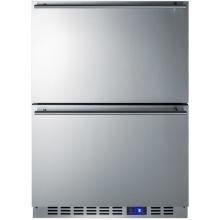 Summit 24-Inch 3.54 Cu. Ft. Outdoor Rated Freezer Drawers - SPFF51OS2D image