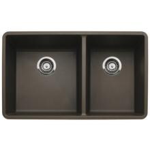 Blanco Precis 33 X 18 Silgranit II 1-3/4 Double Bowl Undermount Sink - Anthracite - 441128 image