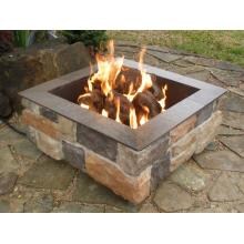 FireScapes Smooth Ledge Square Natural Gas Fire Pit