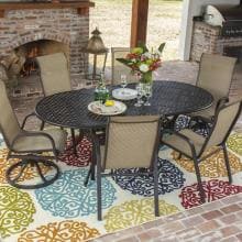 Lakeview Outdoor Designs Madison Bay Sling 6 Person Dining Set