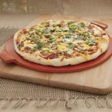 Pizzacraft 14-Inch Glazed Round Pizza Stone With Handles