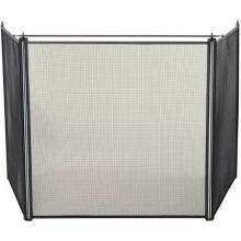 UniFlame 81-Inch 3 Fold Black Oversized Stove Screen - S-1519 image