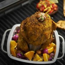 Broil King 9 X 11-Inch Stainless Steel Chicken Roaster With Pan image