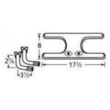 Stainless Steel H Twin, Forward, 3 Inch Offset Burner 11902-76602 image