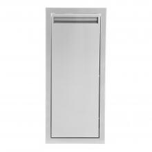BBQGuys.com Aspen Series 13-Inch Narrow Roll-Out Stainless Steel Trash Bin image