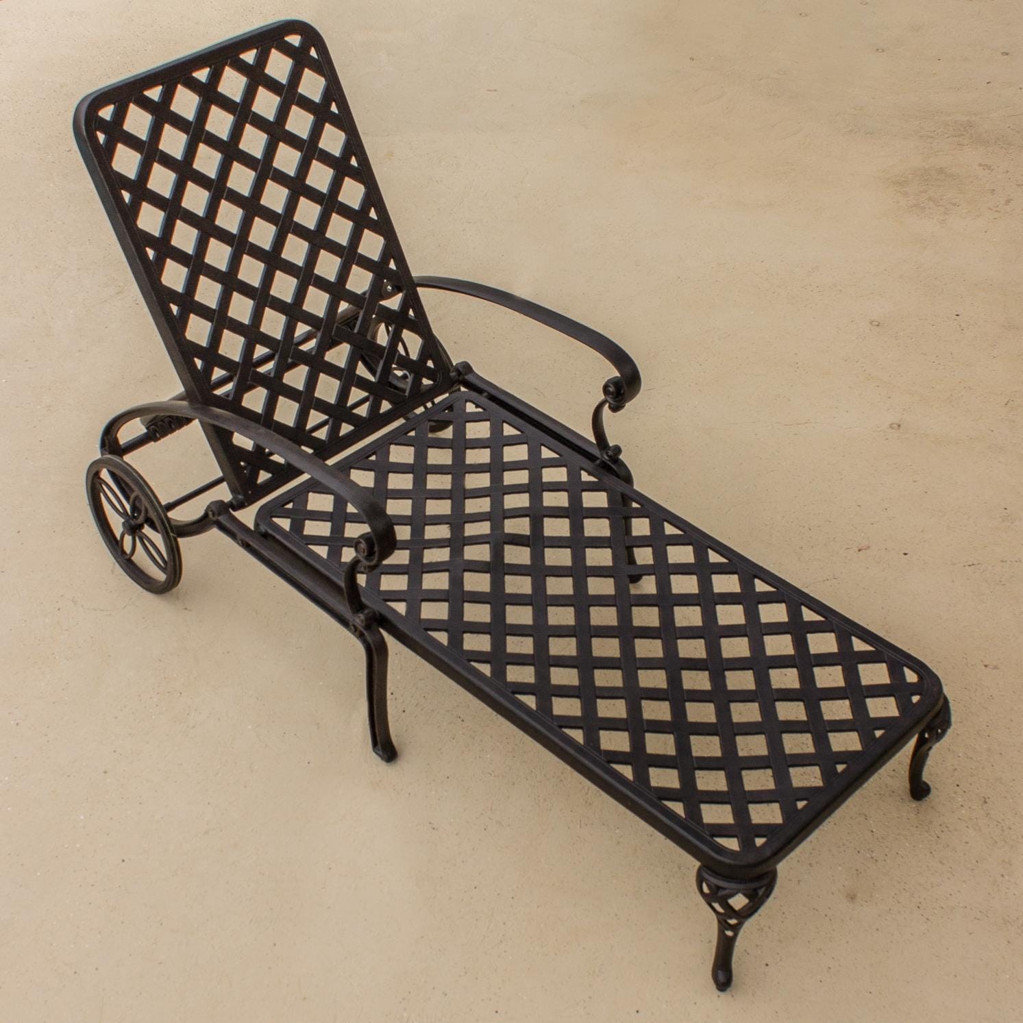 Heritage Cast Aluminum Patio Chaise Lounge By Lakeview Outdoor Designs