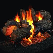 Peterson Real Fyre 18-Inch Charred Oak See-Thru Log Set With Vented G45 Burner