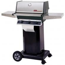 MHP Gas Grills THRG2 Hybrid Propane Gas Grill W/ SearMagic Grids On Black Cart