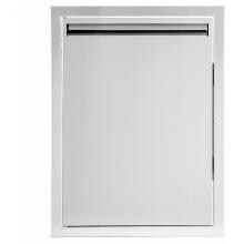 BBQGuys.com Aspen Series 17-Inch Stainless Steel Left-Hinged Single Access Door - Vertical image