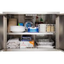BBQGuys.com Sonoma Series 30-Inch Stainless Steel Enclosed Cabinet Storage With Shelf image